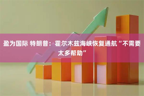 盈为国际 特朗普：霍尔木兹海峡恢复通航“不需要太多帮助”